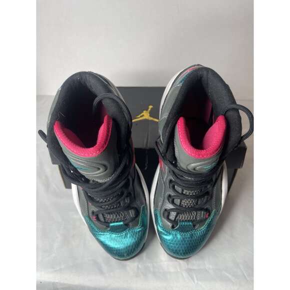 Reebok Question Mid Leather Size 7 Iverson Gray/Teal/Pink Basketball M41519 NICE